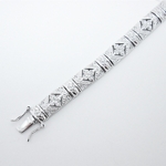 Vintage Design Rhodium-plated CZ Bracelet